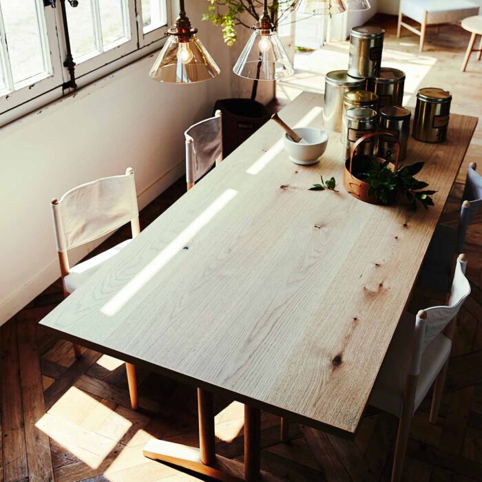 突板 フラッシュ構造 ダイニングテーブル 店舗家具 カフェ テーブル
