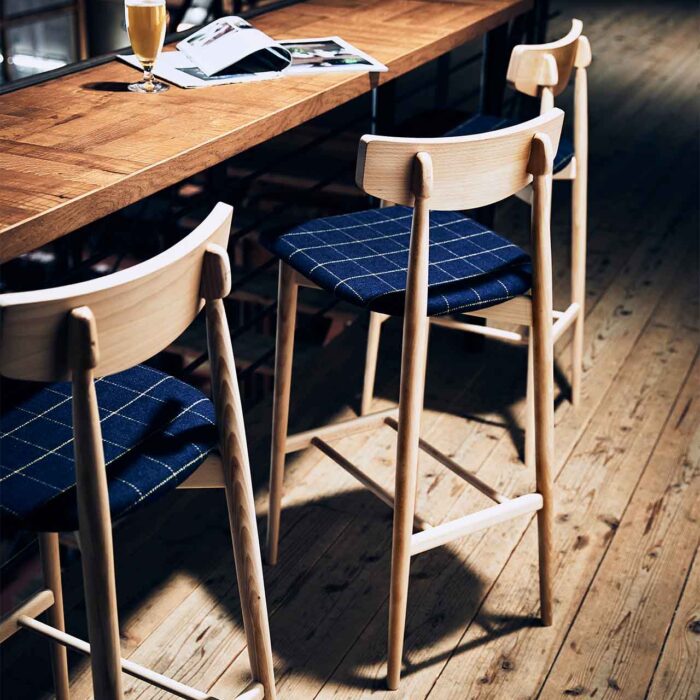 木製スツール 椅子 北欧 背もたれ ハイチェア