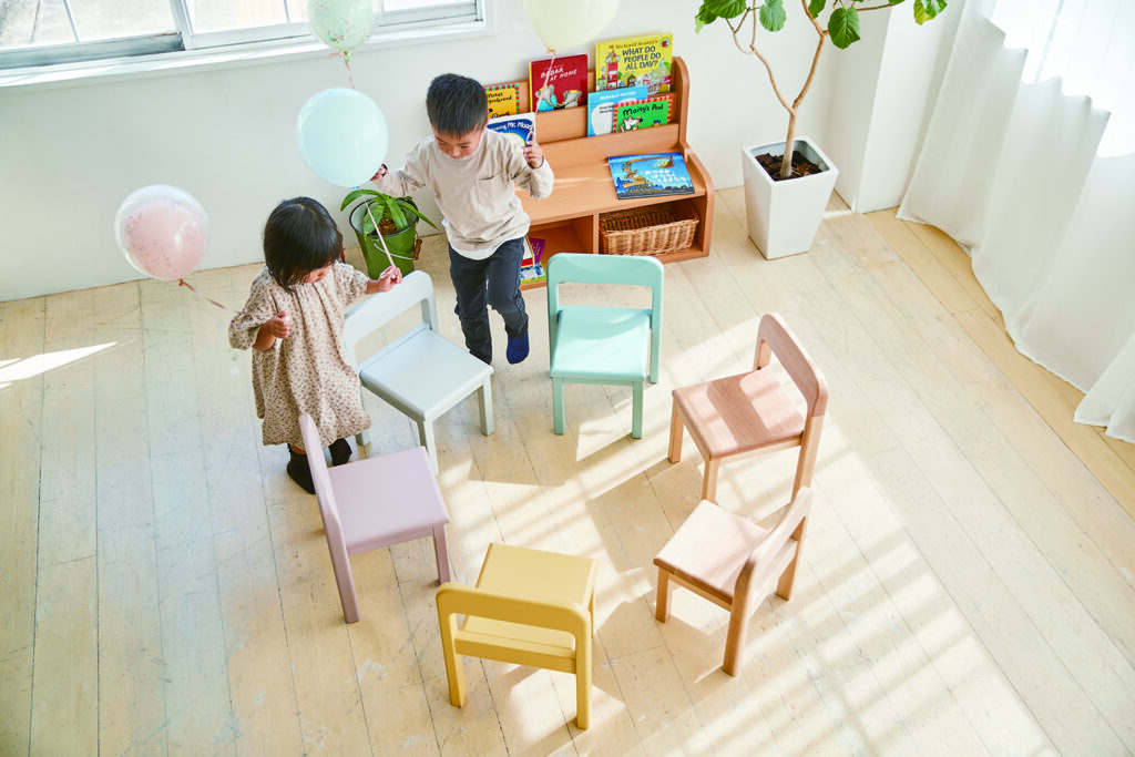 キッズ家具 子ども家具 木製椅子 スタッキングチェア