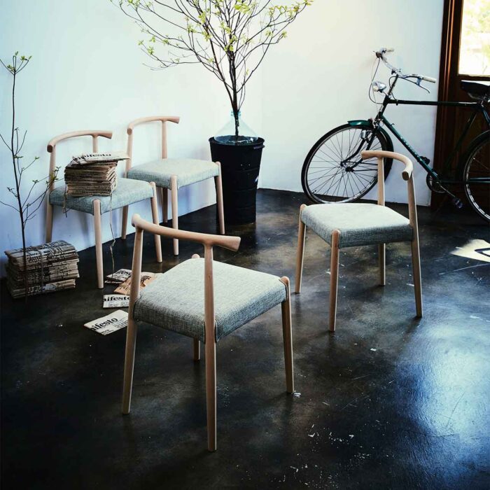 アームレスチェア 木製椅子 軽い カフェ  店舗家具
